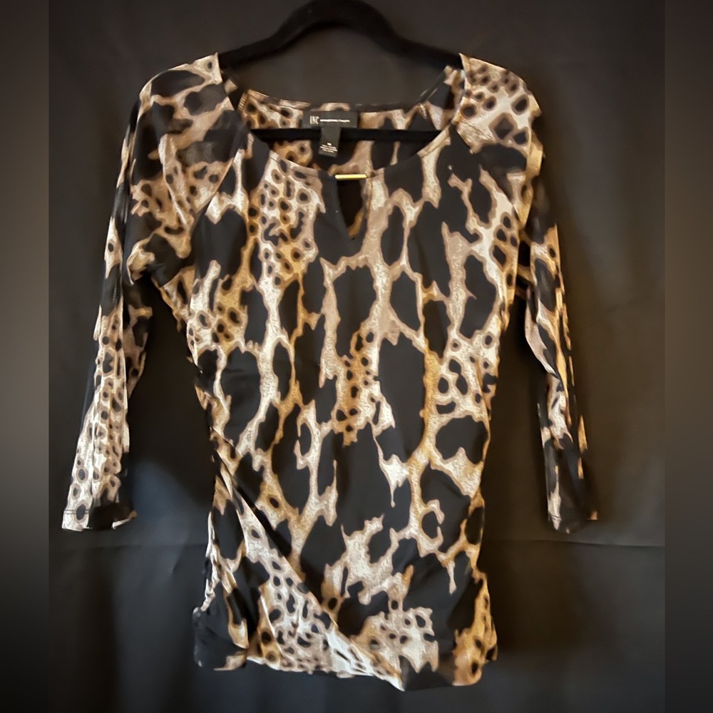 INC animal print blouse